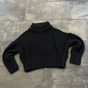 Black chunky knit sweater